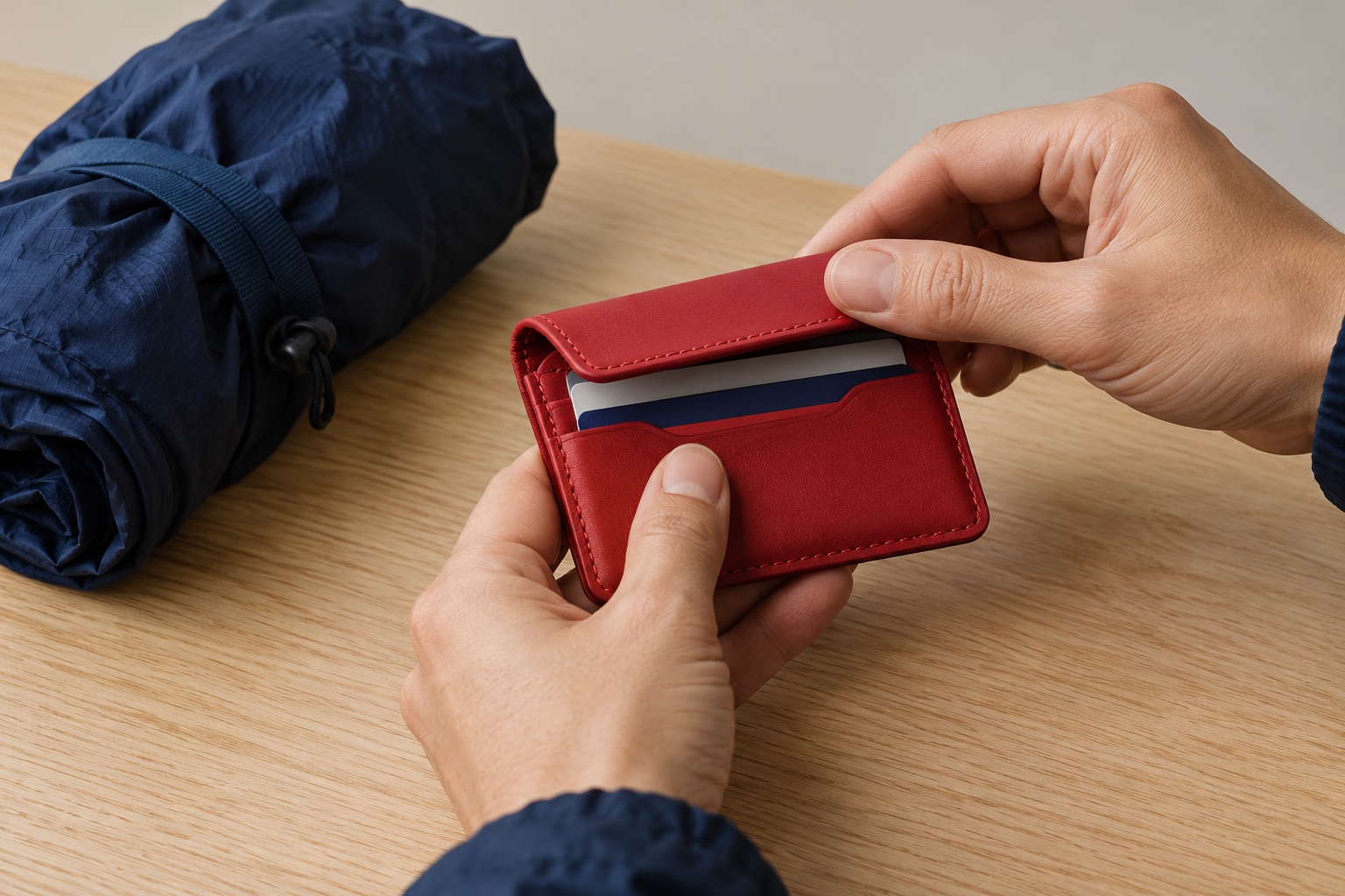 Preparing a travel card — AI-generated illustrative scene