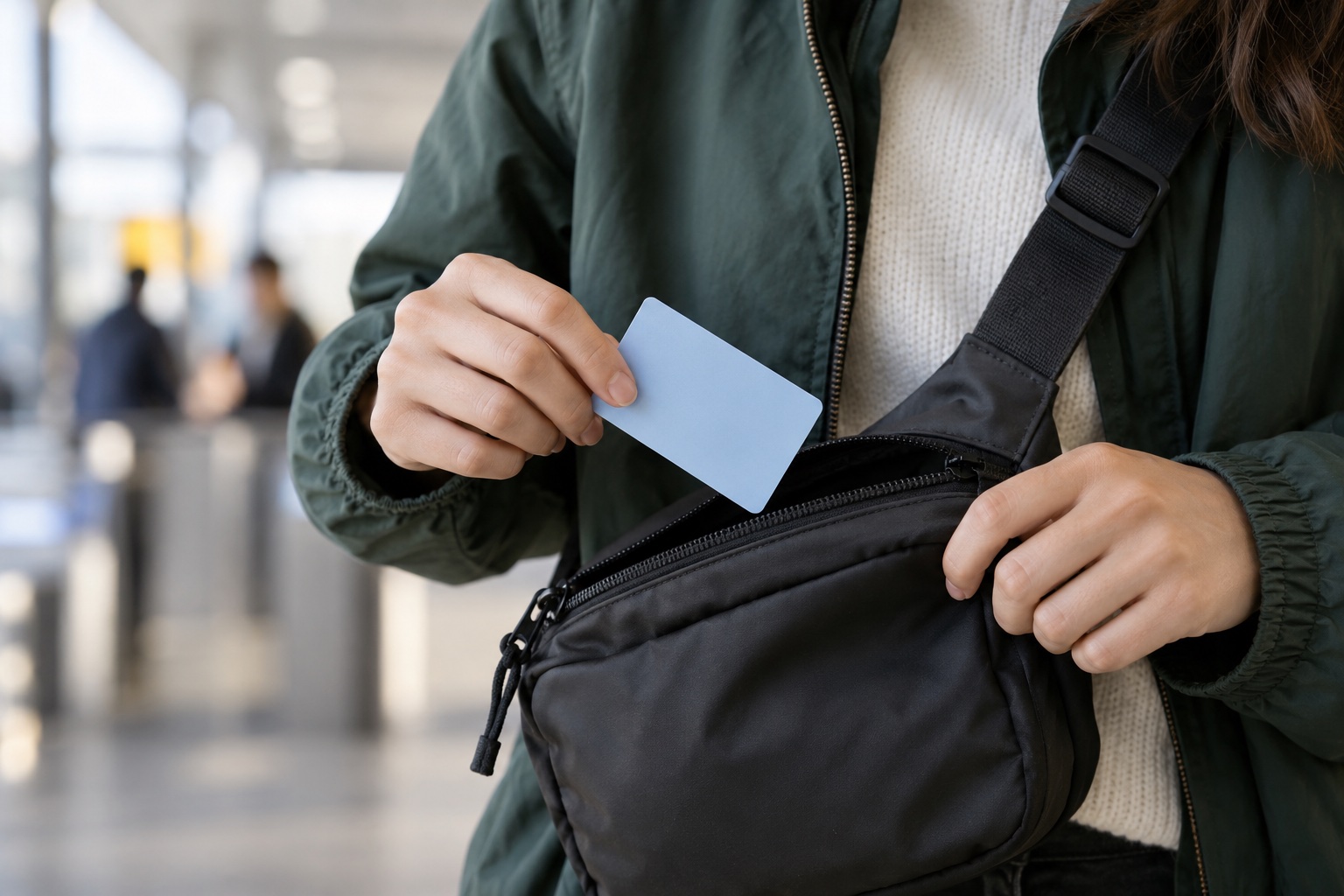 Preparing a travel card — AI-generated illustrative scene