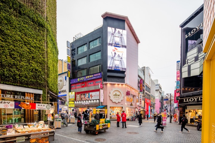Myeongdong 8-gil shopping street in Myeong-dong, Seoul